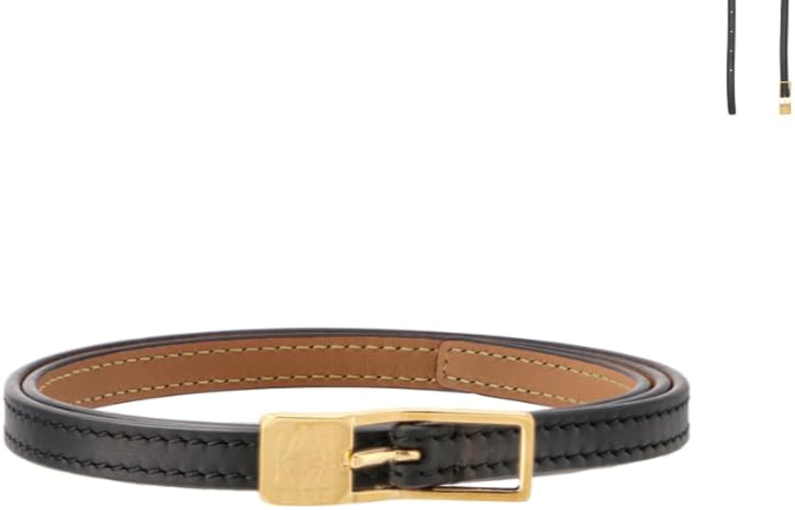 Amazon | [ロエベ] ベルト アマソナ パッドロック レザー 1cm幅 細