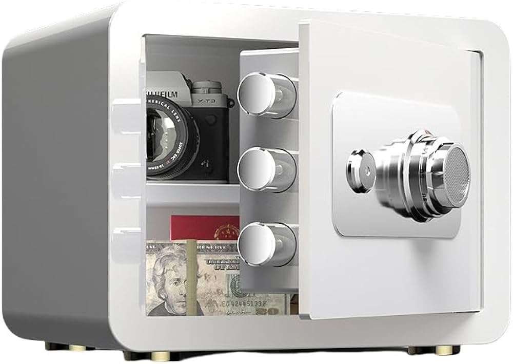 Amazon.co.jp: 耐火・防水仕様の小型家庭用金庫。鍵付き、ダブルロック