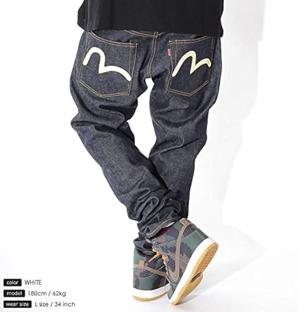 Amazon | [エヴィス] エビスジーンズ NO.1デニム 虎耳 タイト