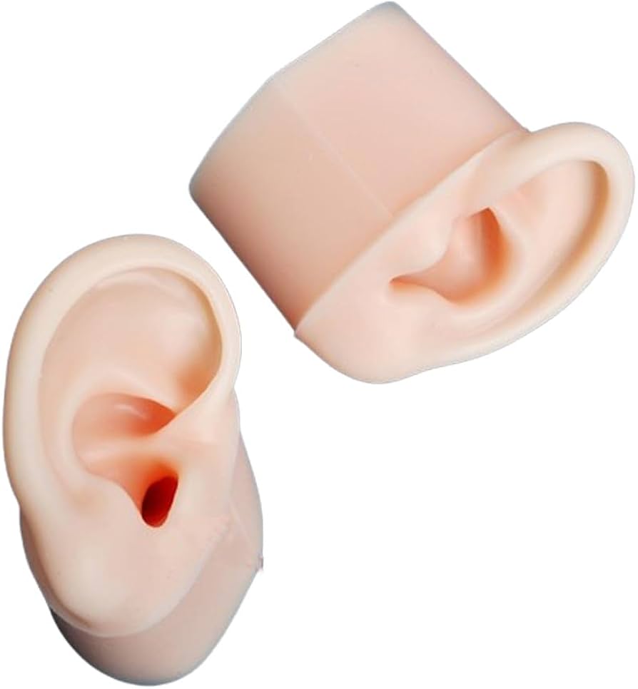 Amazon | シリコン耳模型【リアル耳道】シリコン両耳左右セットダミー