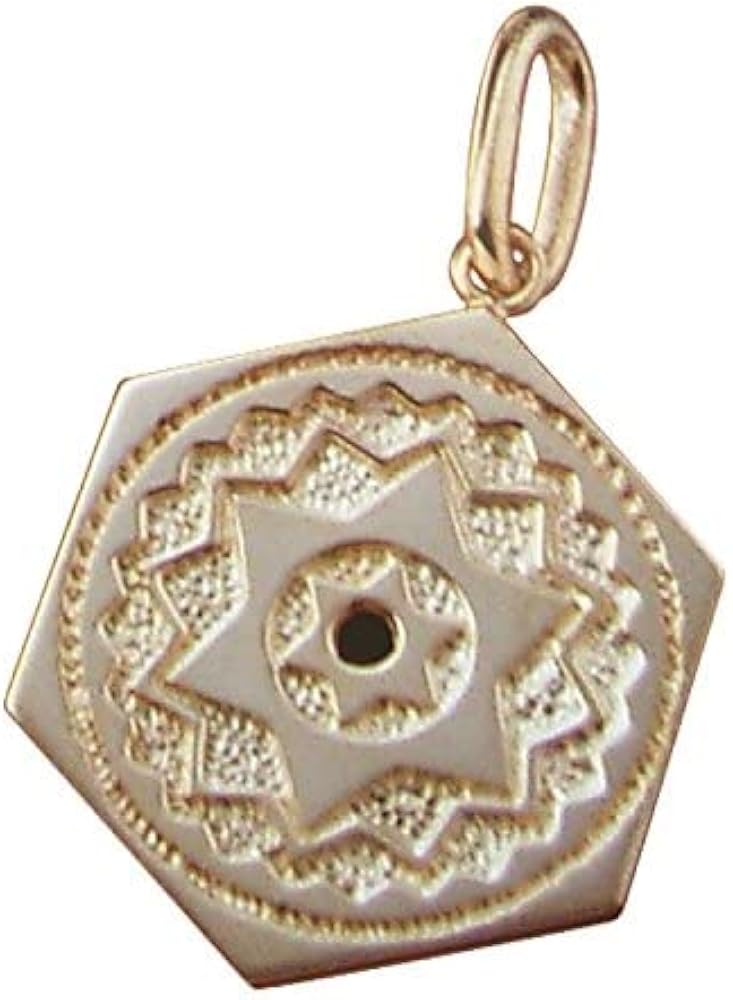 Amazon | （ヒランヤ）ヒランヤペンダント ラピスラズリ 18金 六芒星