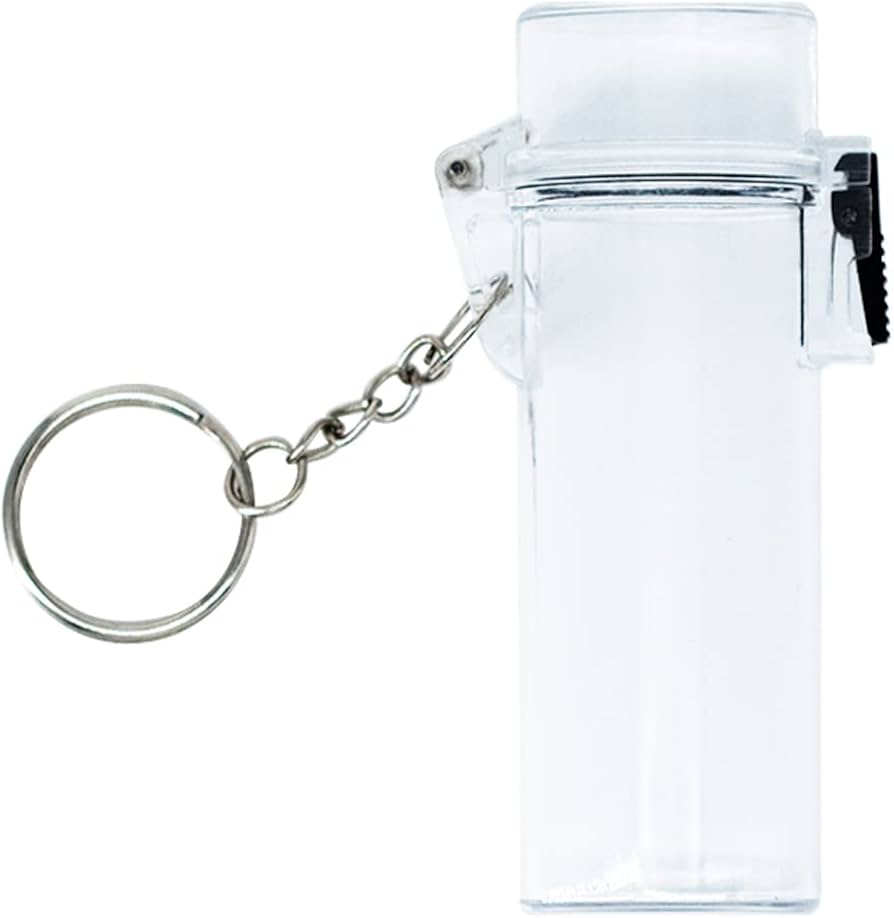 Amazon.co.jp: 防水ライターケース 透明 クリア フリント式ライター