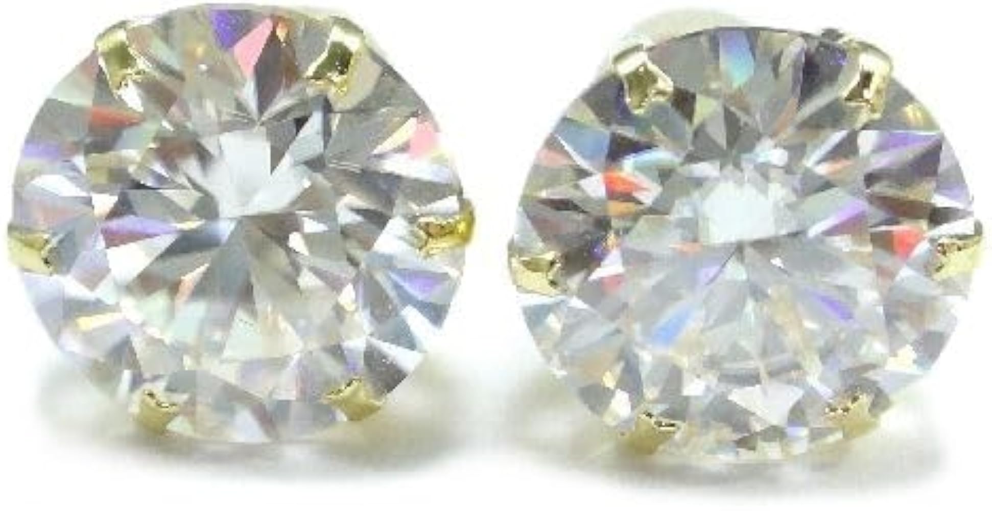 Amazon | K18 モアサナイト 10mm VVS 3EX Dカラー 計6.7cts