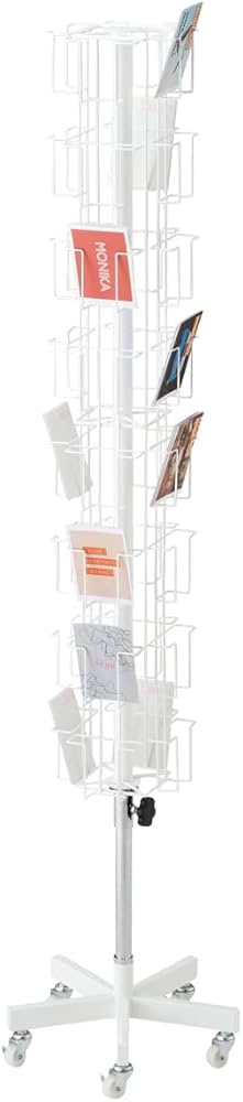 Amazon.co.jp: 8段 4面 回転カード入れ 5本脚 【 ポストカード 什器