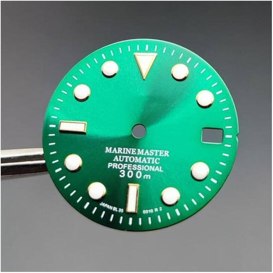 シルバー 腕時計ケース 文字盤付き S nh35用 シルバー 腕時計ケース