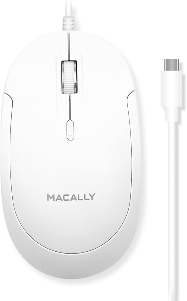 Amazon | Macally 有線USB Cマウス MacおよびPC用 - スリムで静かで