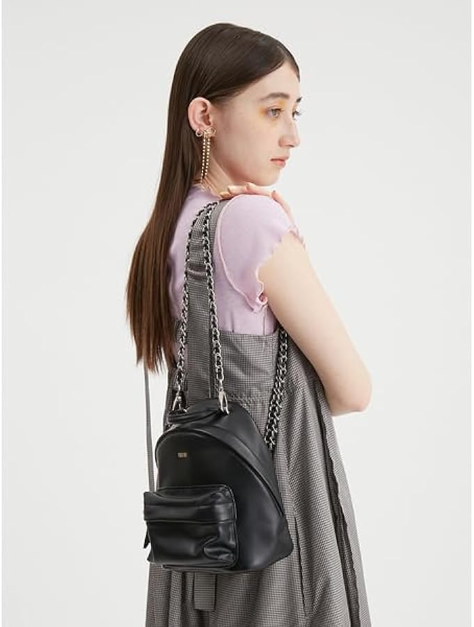 Amazon | [ファーファー] チェーンショルダーミニリュック RWGB242503