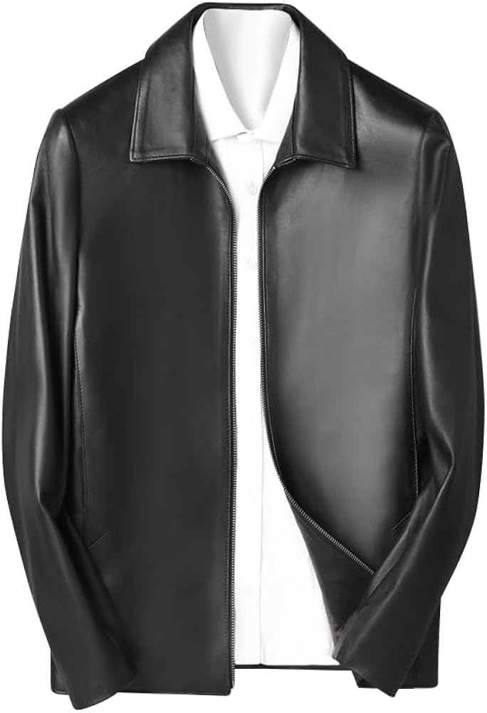 Amazon | [JINLUN] レザージャケット ライダースジャケット メンズ 革