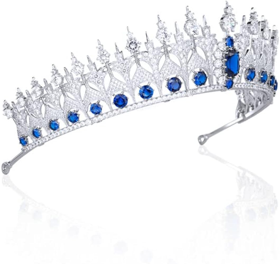 Amazon.com: SEPBRIDALS Zirconia Dutch Sapphire Replica Tiara for