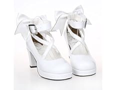 Amazon | [cnstone] 厚底靴 ロリータ靴 ロリータパンプス シンプル定番