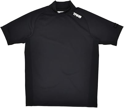 Amazon.co.jp: TFW49 Men's Mock Neck T-Shirt, Short Sleeve, Side