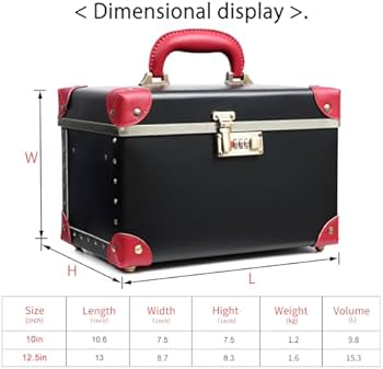 Amazon.com : urecity Vintage Makeup Train Case, Black Artificial