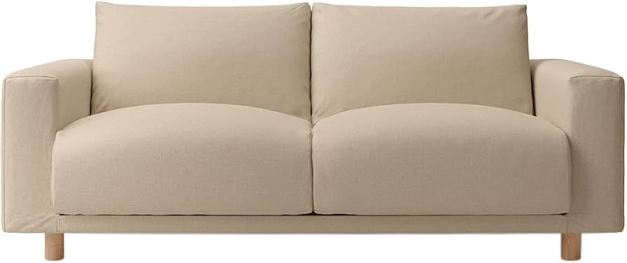 Amazon｜無印良品 カバー 杢ベージュ 綿帆布 ソファ本体 2.5シーター