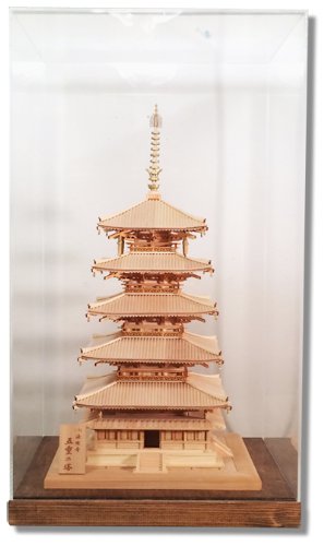 Amazon | ウッディジョー 木製建築模型 1/75 法隆寺 五重塔 キット+