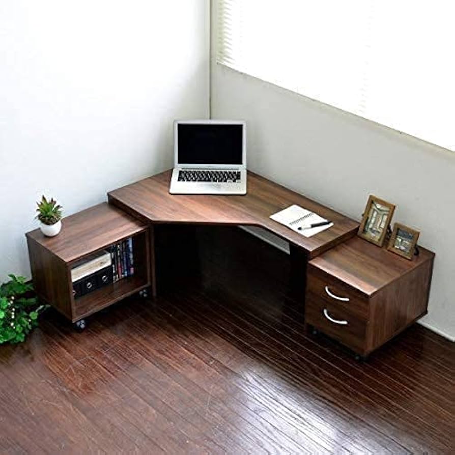 Amazon | パソコンデスク 3点セット コーナーデスク L字型 コーナー