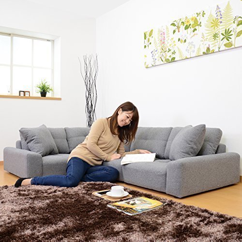 Amazon｜DORIS ドリス ソファ L字 ローソファ 3人掛け フロアソファ 幅