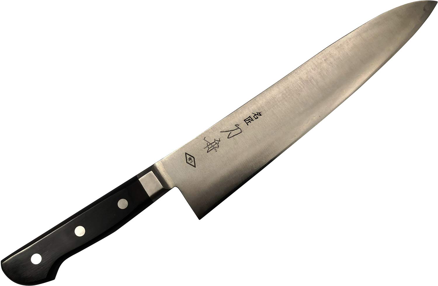 Amazon｜刀舟技研 包丁 牛刀 (右利き用) 240mm 「 刀舟 青紙スーパー