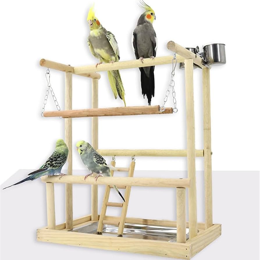 鳥インコ止まり木 流木バードアスレチックタワー型 大サイズバードジム