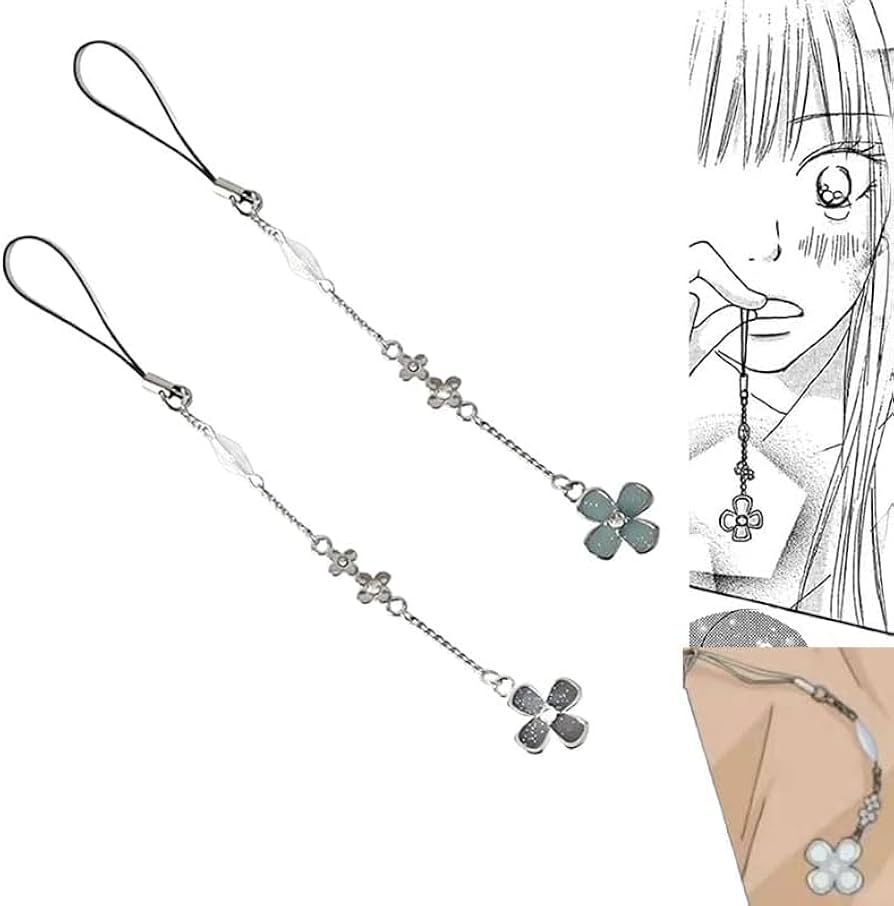 Amazon.co.jp: 君に届け 携帯ストラップ クローバー ペンダント 黒沼