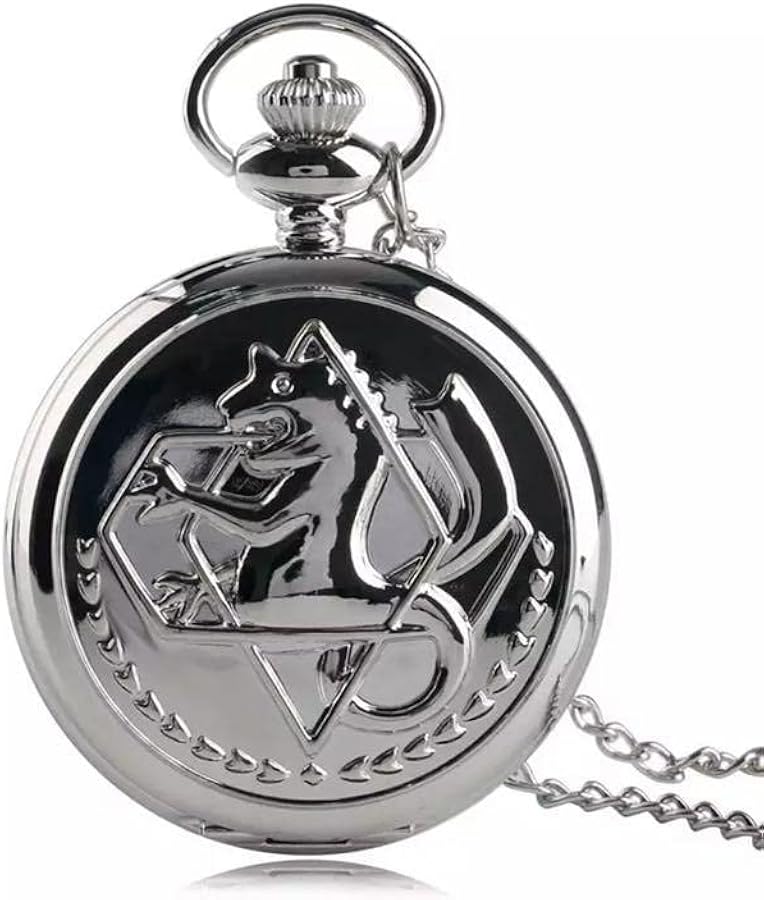 Amazon | 鋼の錬金術師風 銀時計 懐中時計 ハガレン エド 鋼の錬金術師