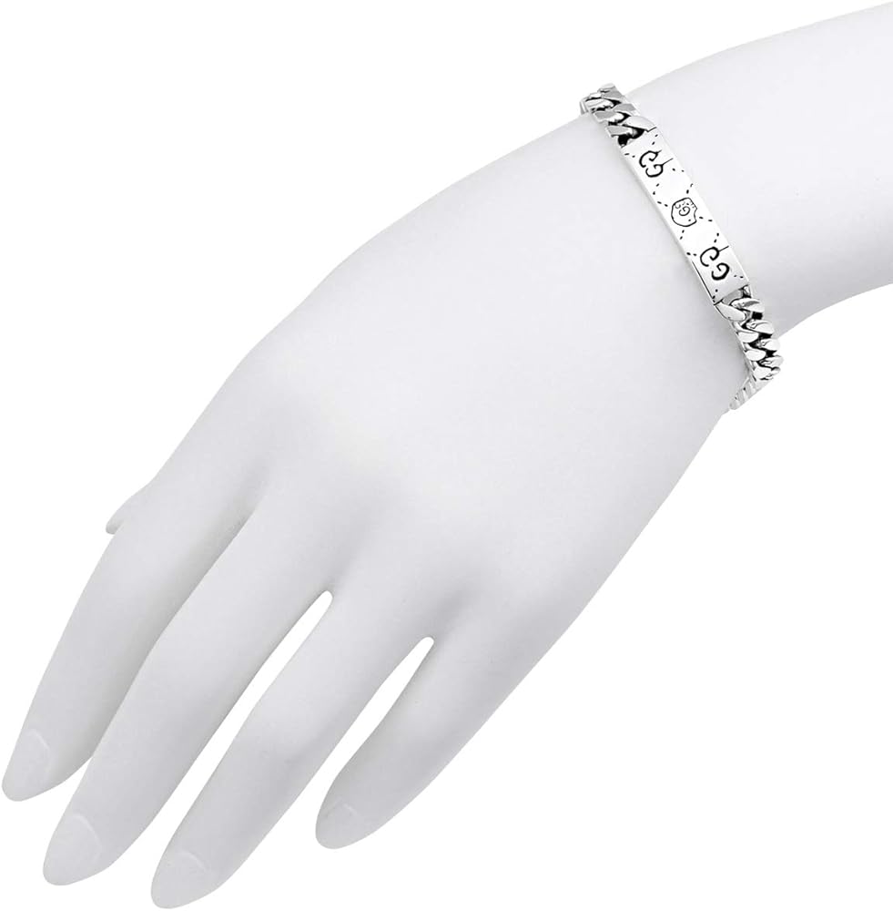 Amazon | GUCCI ゴースト スターリングシルバー チェーン ブレスレット