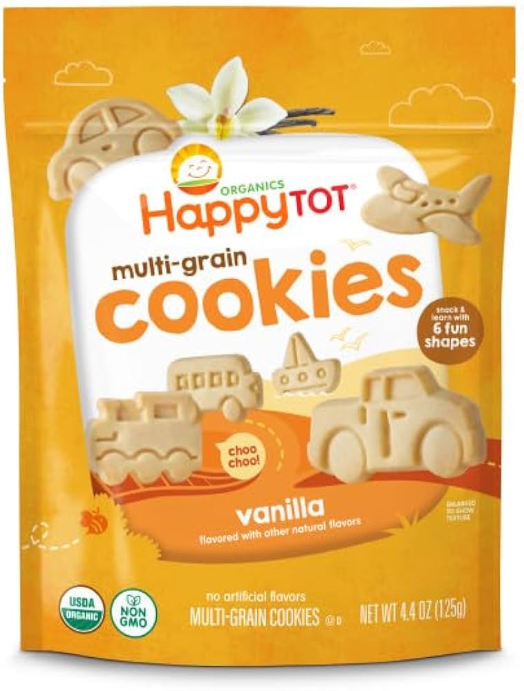 Amazon.com : HAPPYTOT Organic Multi-Grain Cookies Toddler Snack