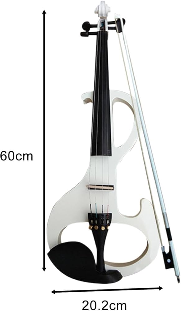 Amazon.co.jp: プロ仕様エレキバイオリンセット アクセサリー付き, 白