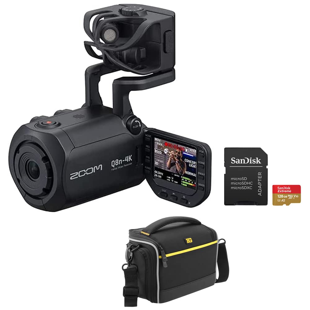 Amazon.com : Zoom Q8n-4K Handy Video Recorder Bundle with 128GB