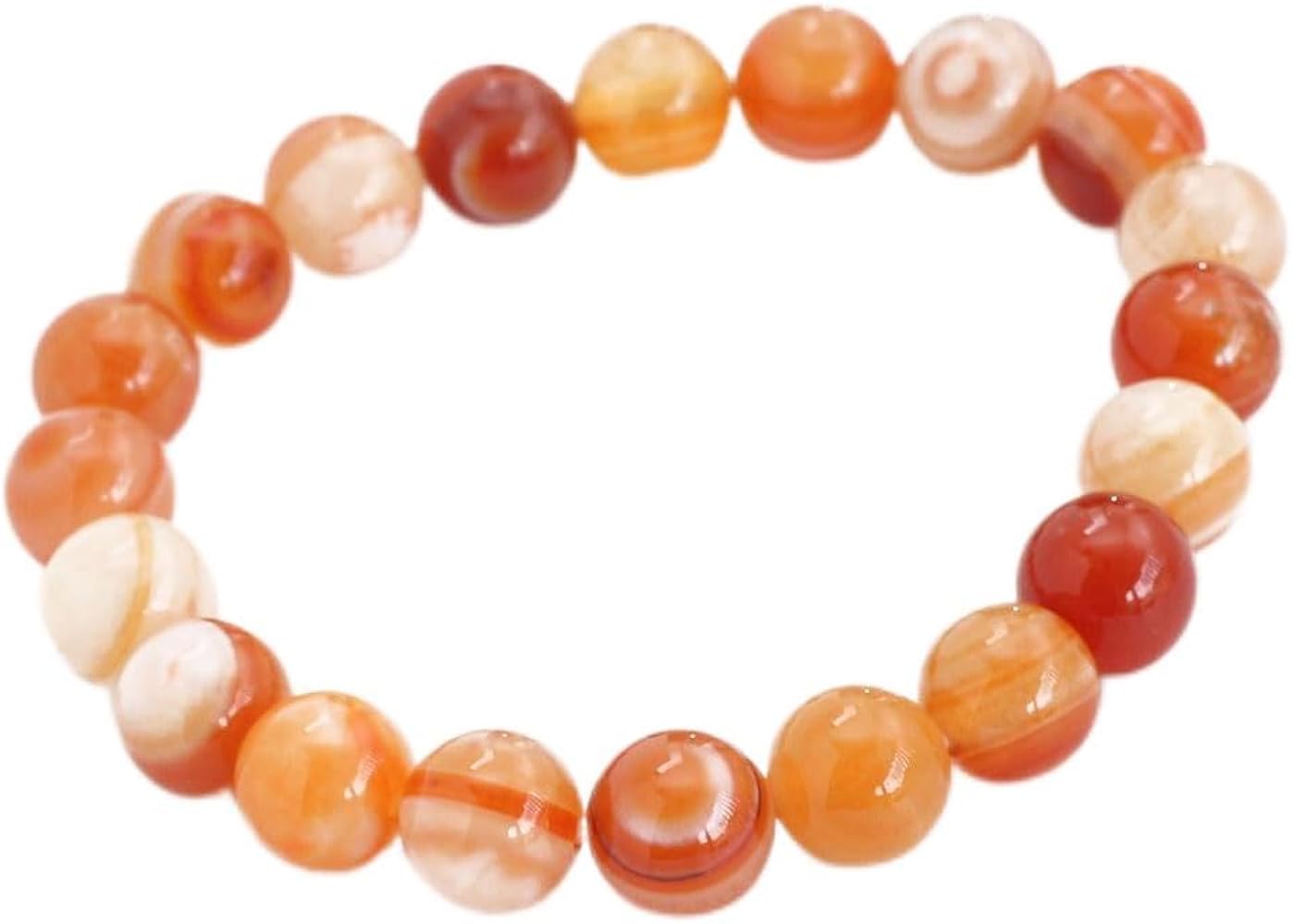 Amazon.co.jp: [念珠ドットコム] 赤天眼石 ブレスレット 約10mm