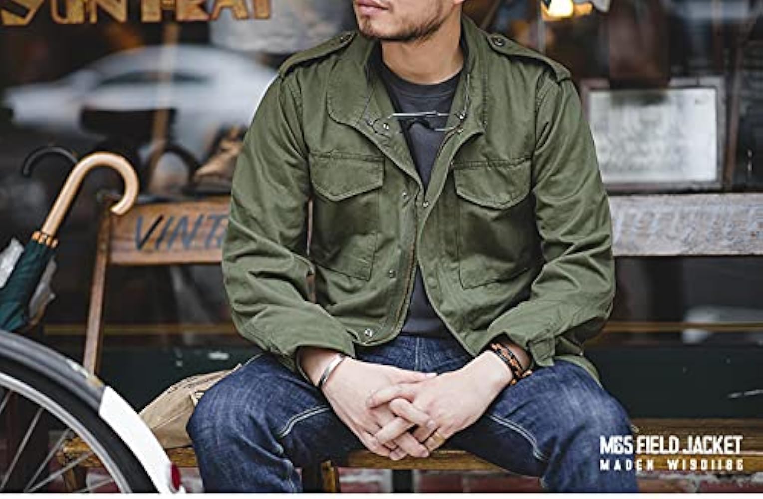 Amazon | [SHOLIND] M-65フィールドジャケット メンズ ストレッチ