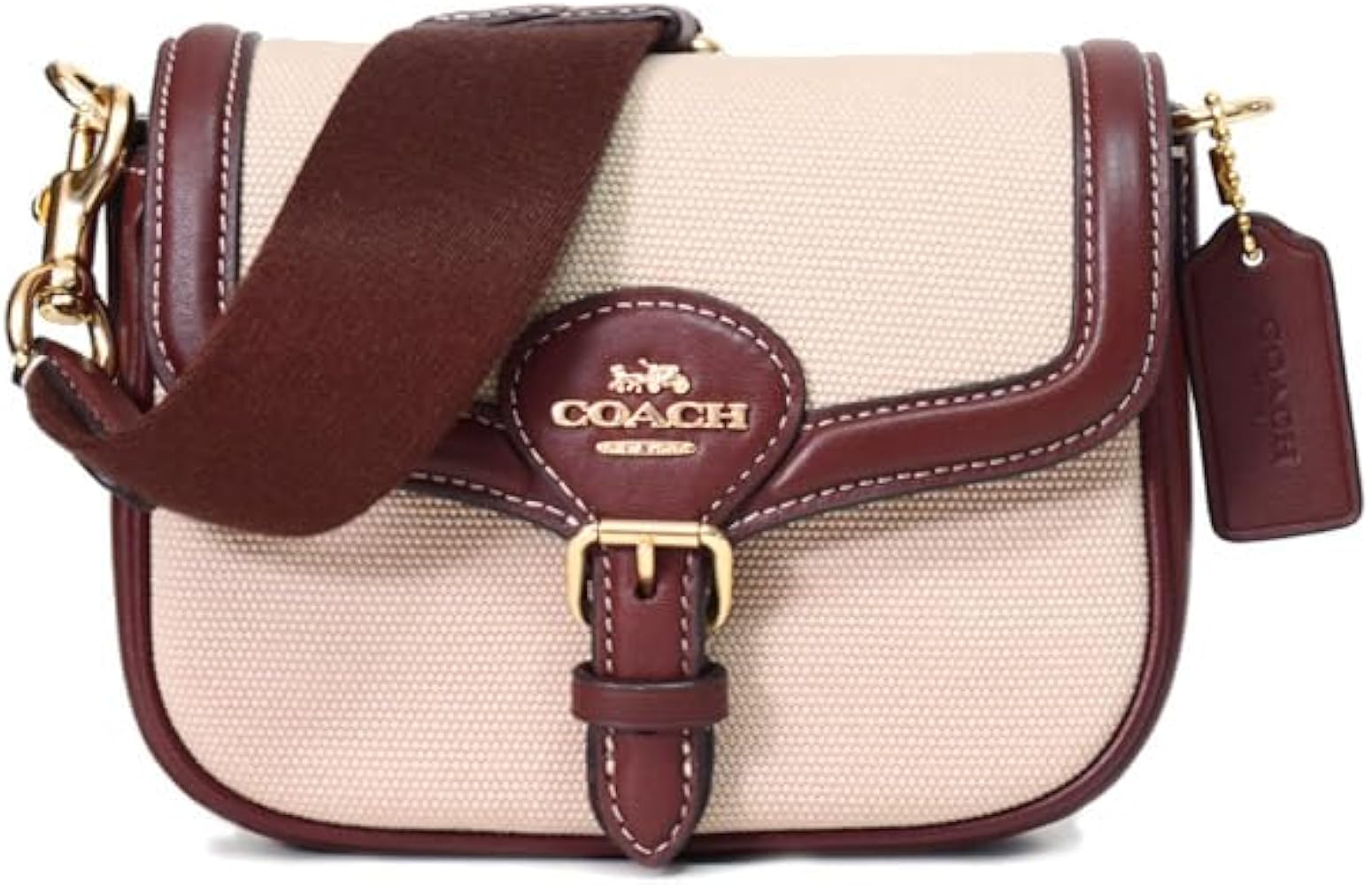 Amazon | コーチ バッグ キャンバス レザー アメリア サドル スモール