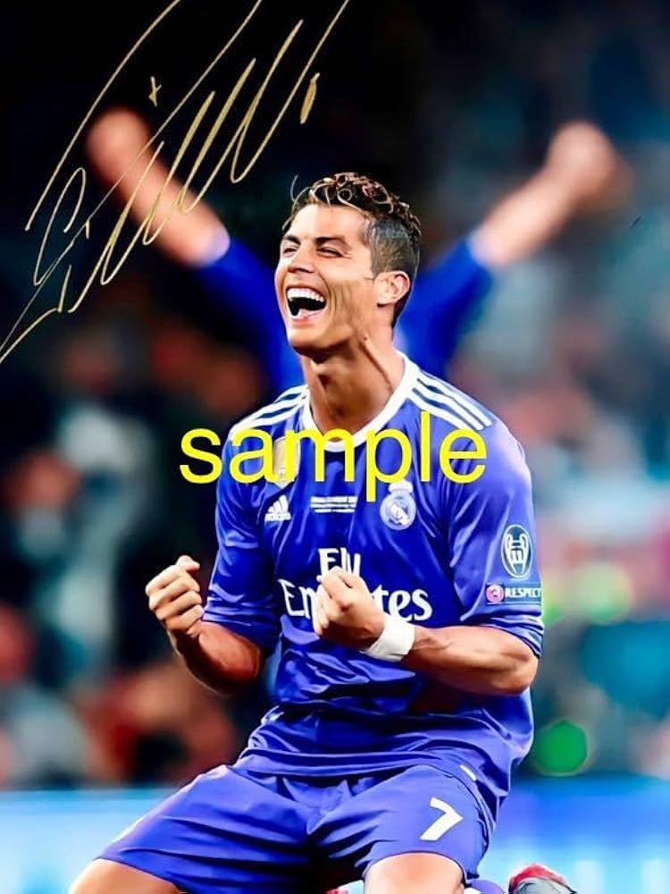 Amazon.co.jp: サッカー クリスティアーノロナウド サイン フォト 写真