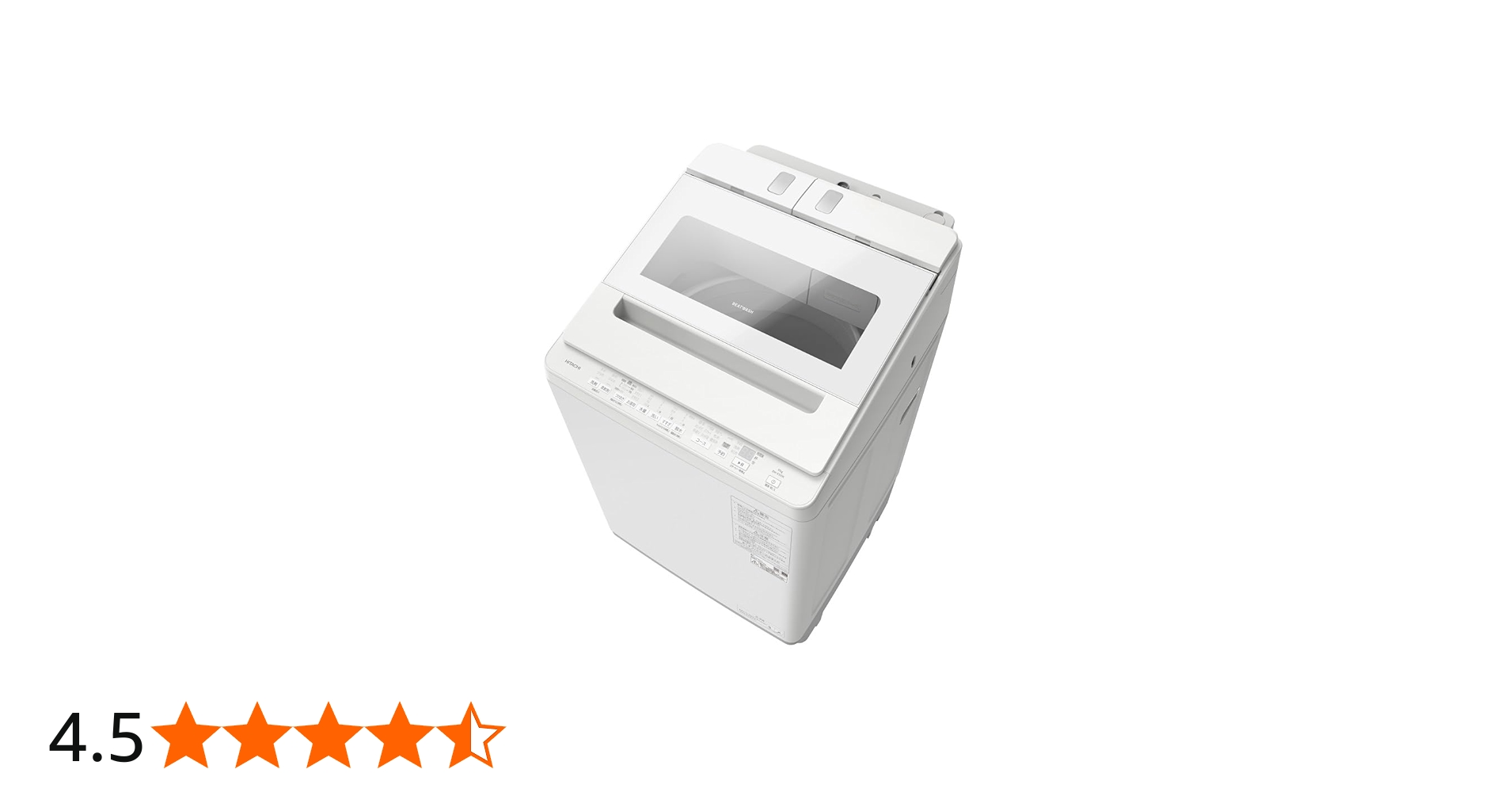 Amazon | 全自動洗濯機 ビートウォッシュ 10kg ホワイト 日立 BW-X100K