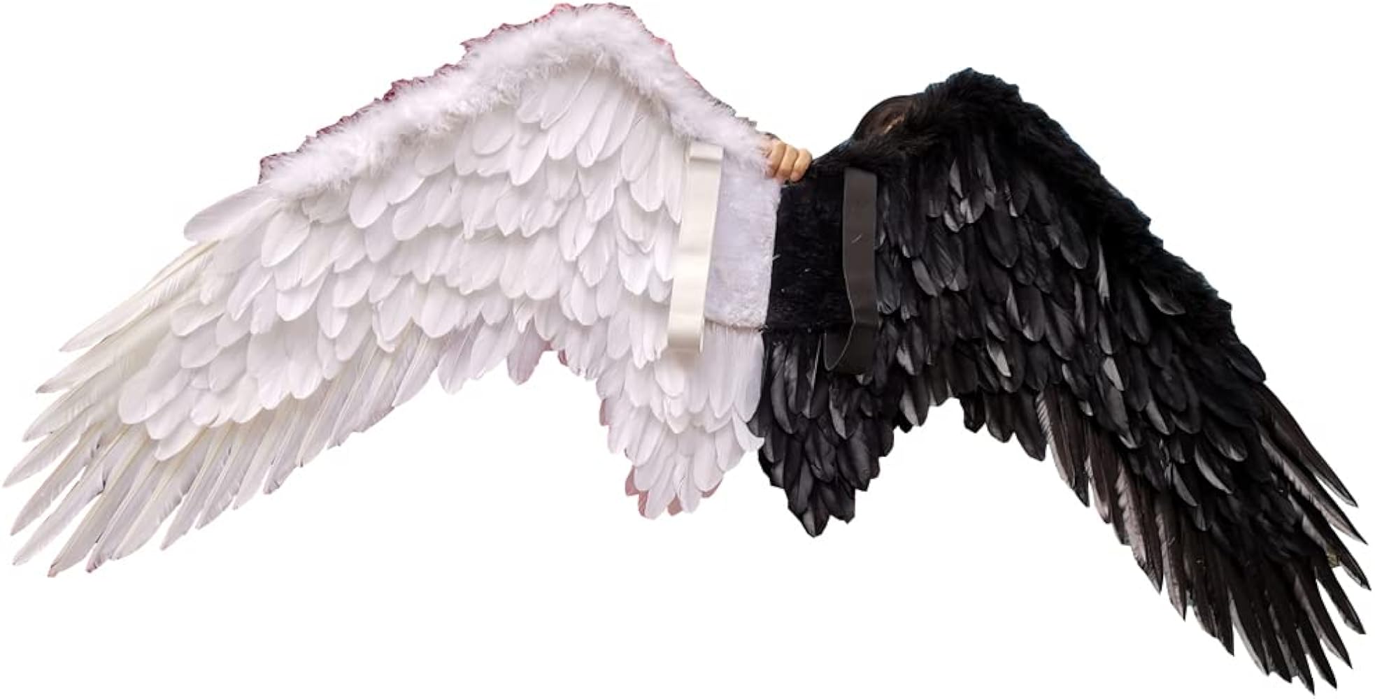 Amazon.co.jp: [Lomohanaga] 天使 羽 コスプレ 白黒 道具翼 悪魔の羽