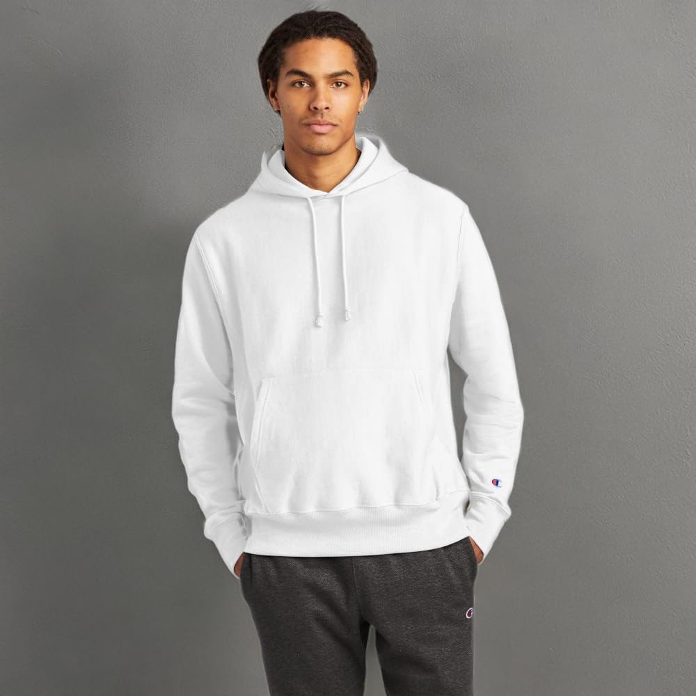 Champion Reverse Weave Sweatshirt S101 XL White at Amazon Men's