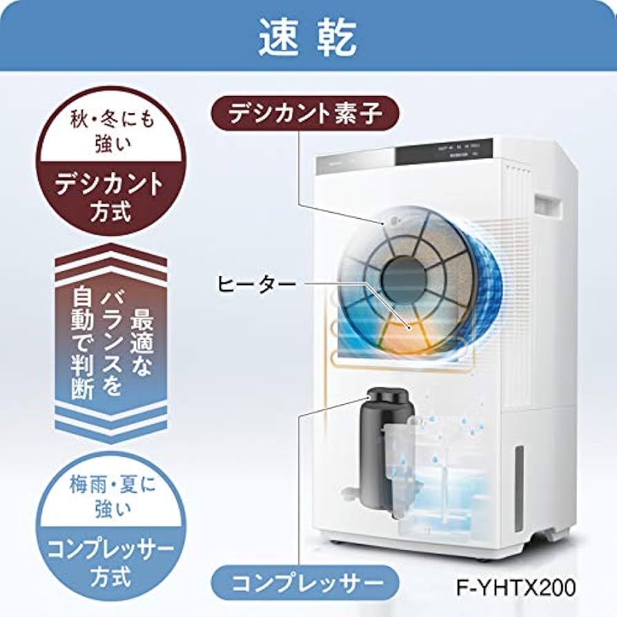 Amazon | パナソニック 衣類乾燥除湿機 ナノイーX搭載 ハイブリット