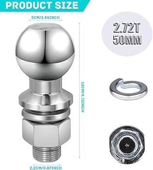 Amazon.co.jp: トレーラーヒッチボール ステンレススチール トレーラー