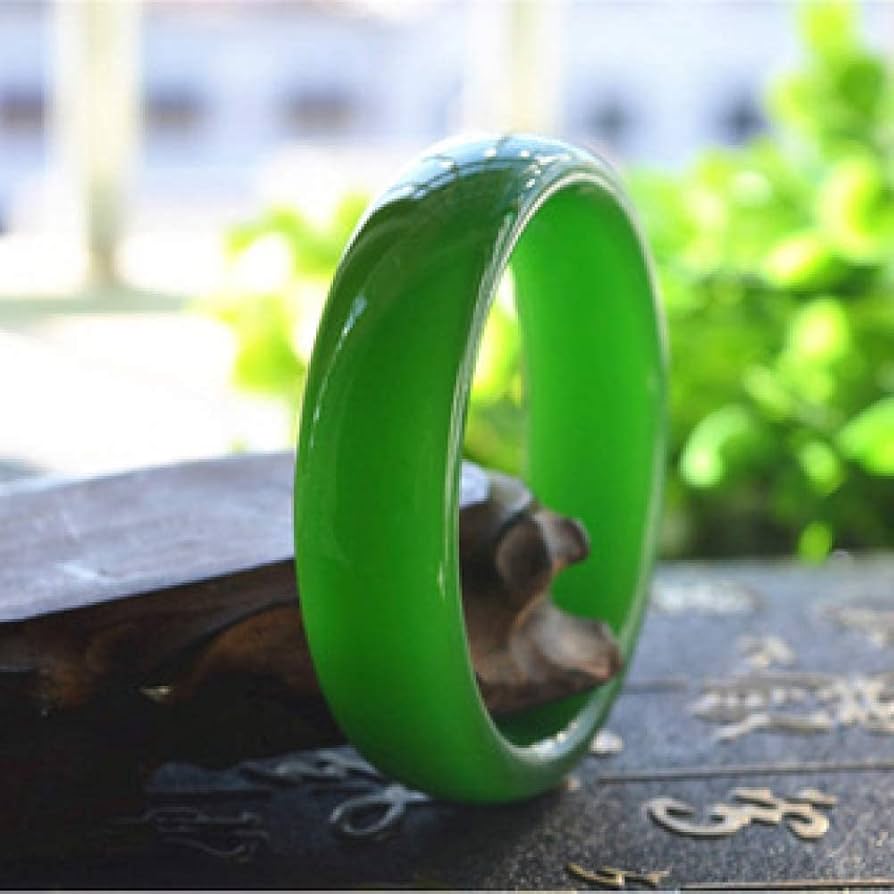 Amazon.co.jp: ナチュラルジェイドバングル、グリーンジェイド