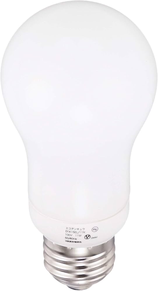 Amazon | オーム電機 電球形蛍光灯 エコデンキュウ A形 E26 60形相当
