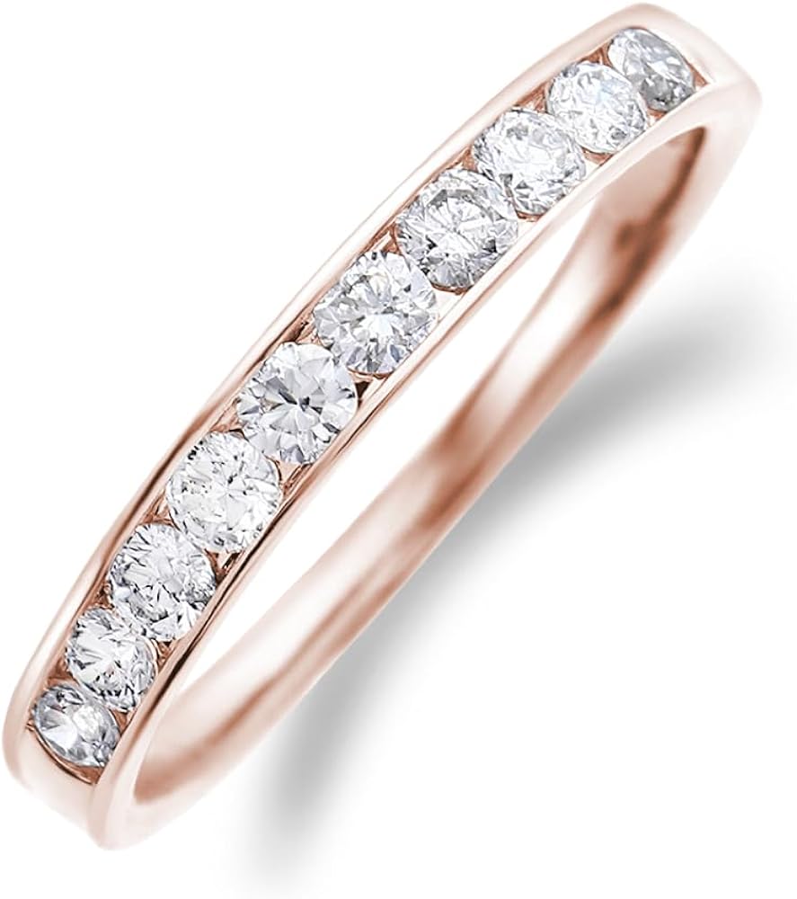 Amazon | LEGAN (レガン) ハーフ エタニティリング レール留 指輪 5号