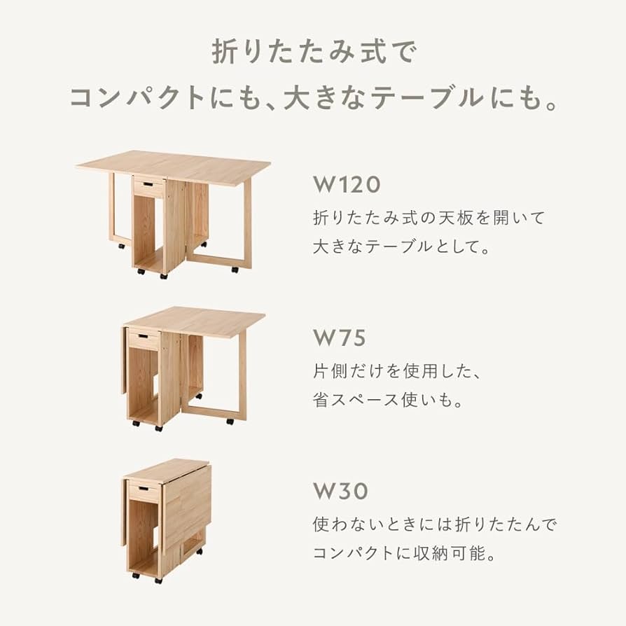 Amazon｜RASIK ダイニングテーブルセット 4人用 5点セット 折りたたみ