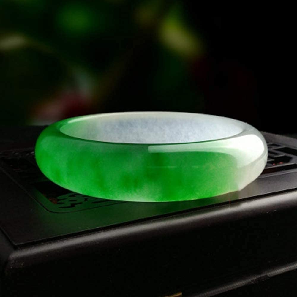 おすすめ✨新品✨天然翡翠✨A貨翡翠バングル 緑と白 無含浸無着色