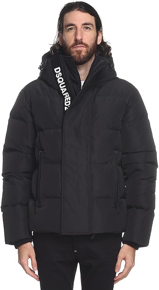 Amazon | [ディースクエアード] インナーロゴ フルジップ ダウン