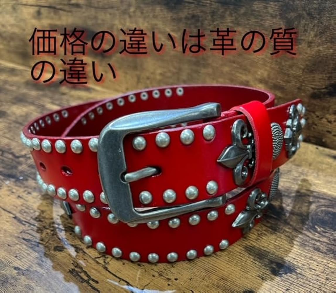 Amazon.co.jp: [Deep Zone] ベルト スタッズベルト メンズ 本革 オイル