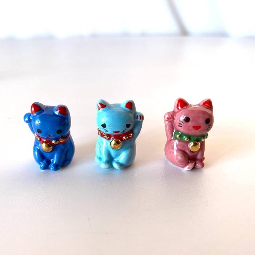 Amazon.co.jp: フェーブ 9個 フランス 猫 フェーヴ ヴィンテージ 陶器