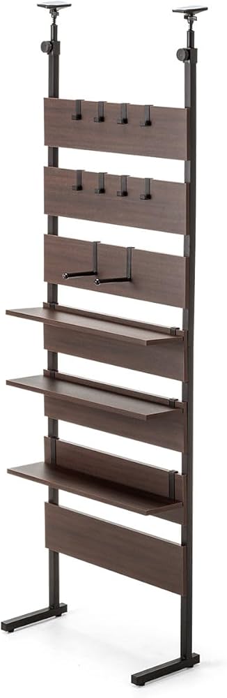 Amazon｜サンワダイレクト 突っ張りラック 棚 幅60cm 壁面収納 高さ194