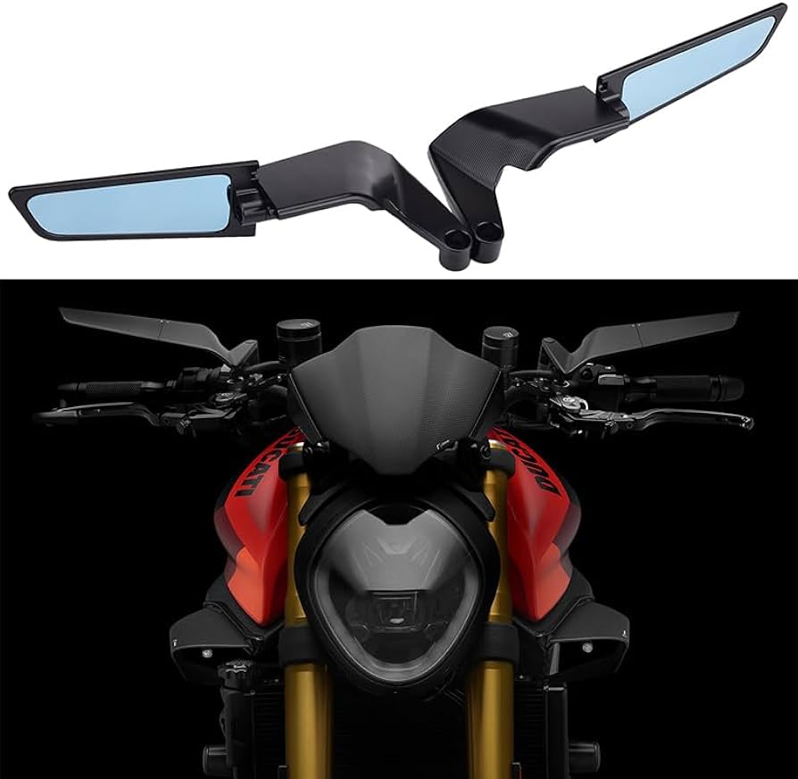 Amazon | バイク用ミラー「ステルス」翼型 対応車種 ドゥカティ