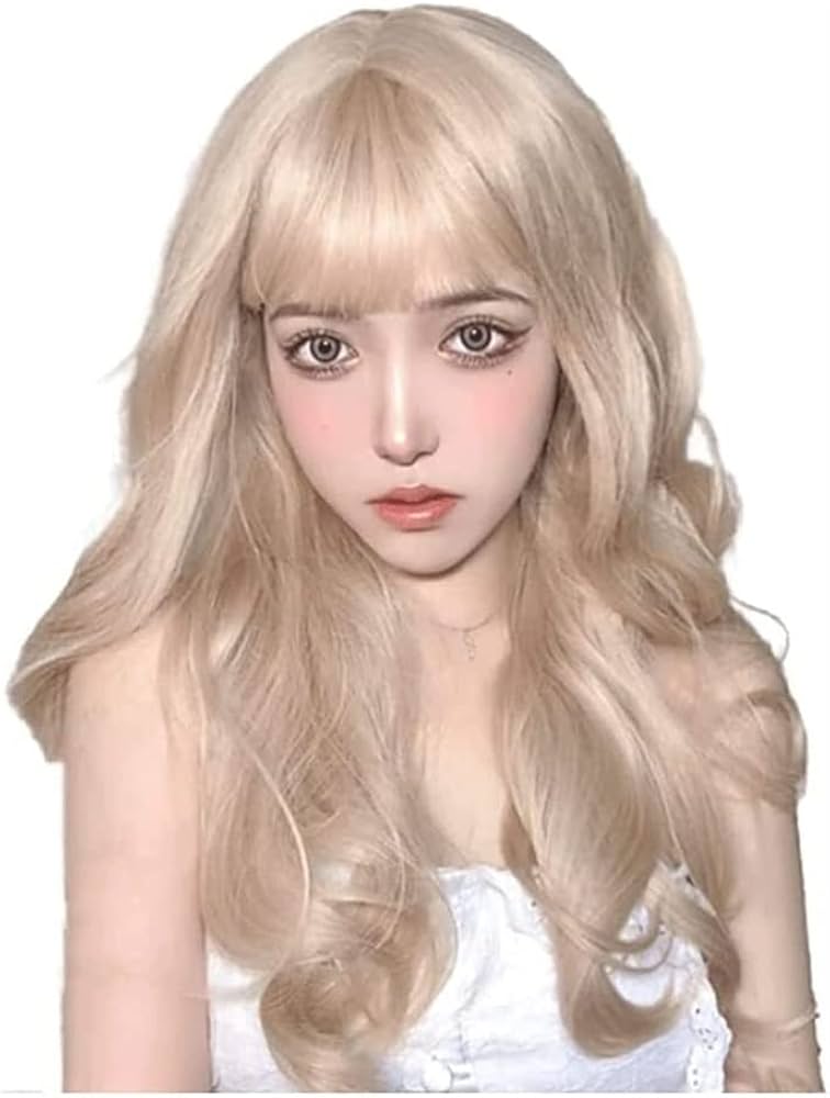 Amazon.co.jp: ウィッグ ロング カーリー ライト ブロンド ウィッグ