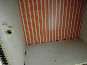 Amazon.co.jp: レトロポップオレンジ食器棚キャビネット本棚飾り棚昭和