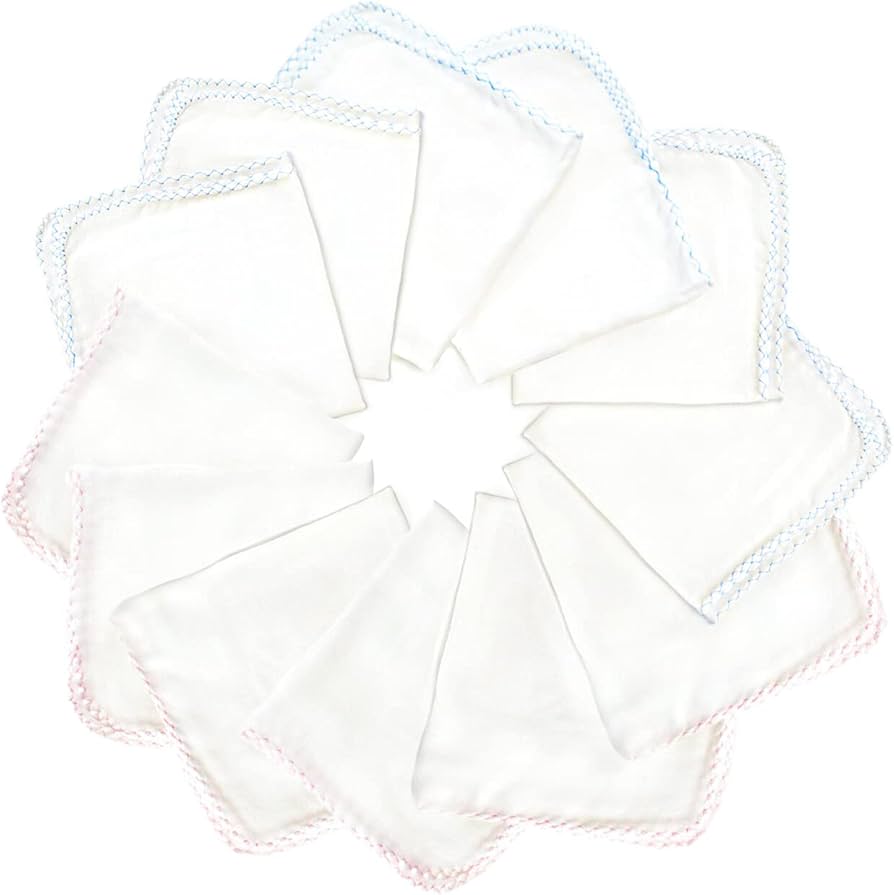 Amazon.co.jp: ガーゼハンカチ 赤ちゃん 12枚 セット 洗うとふわふわに